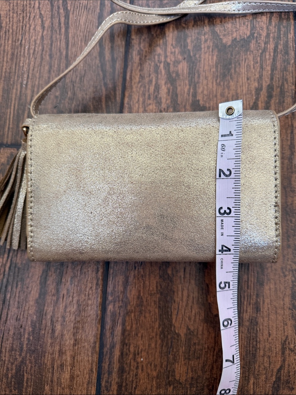 Lilly Pulitzer Bahama Metallic Gold Convertible Adjustable Crossbody Bag/Wallet - Picture 7 of 14